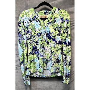 Womens Peck & Peck Sz M Art to wear‎ Minecraft Arsty Abstract Long Sleeve v-neck